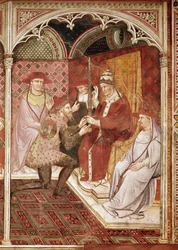 Verhaal van paus Alexander III, de paus die het zwaard aan Doge Ziani geeft